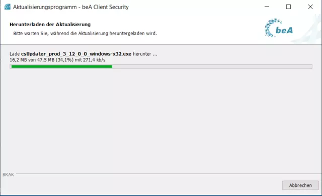 Download des Aktualisierungsprogramms für die beA Client Security